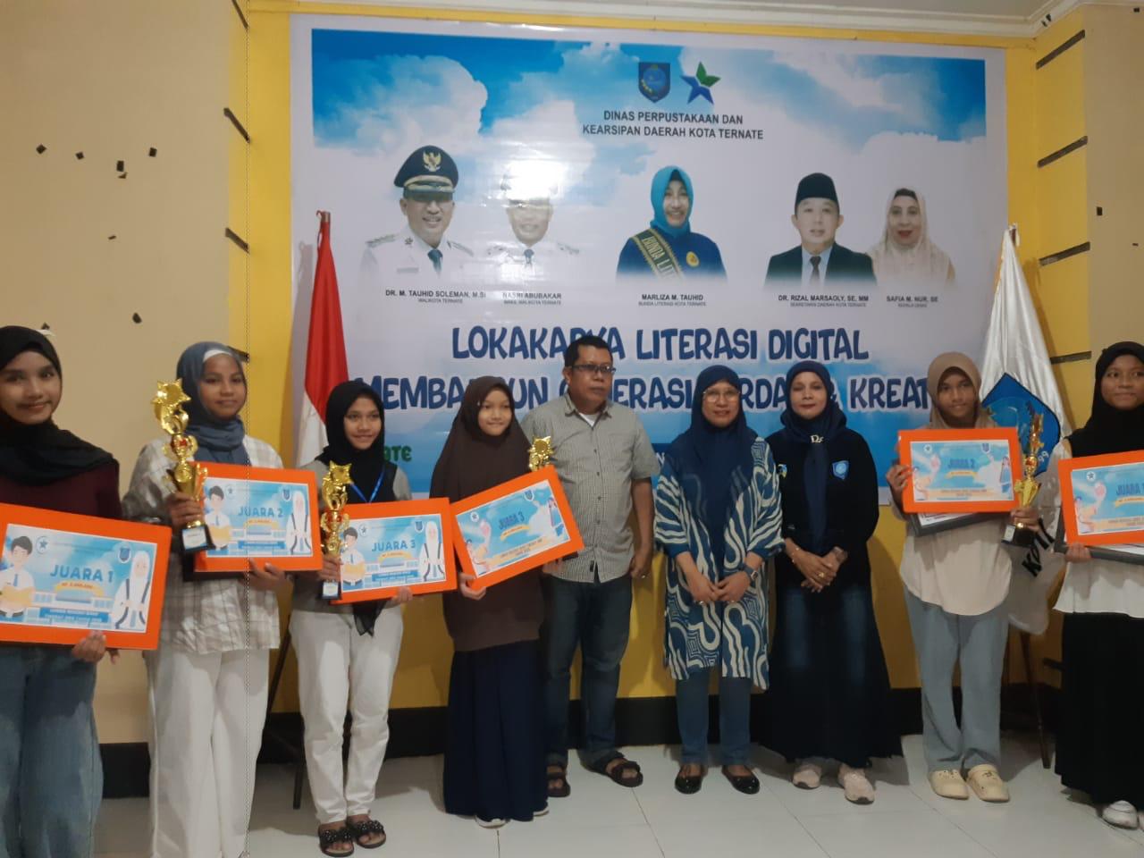 Pembacaan Pemenang Lomba Pembuatan Resensi Buku Tingkat SMP dan SMA Se-Kota Ternate Tahun 2025